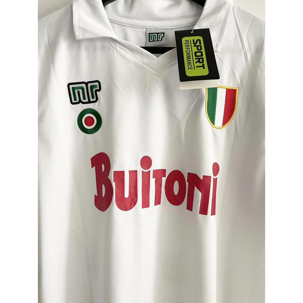 Maradona Napoli 87/88 Away White Retro Jersey “Maradona 10” (Large) - Picture 4 of 8